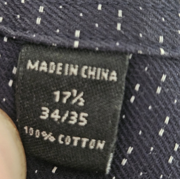 John Varvatos Navy Casual Button Down Shirt - Picture 9 of 9